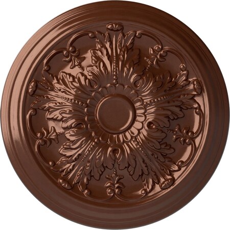 Damon Ceiling Medallion (Fits Canopies Up To 3 3/8), Hand-Painted Copper Penny, 20OD X 1 1/2P